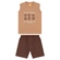 Conjunto Kamylus Infantil Masculino Basquete Regata e Shorts em Meia Malha 4/10 - CAPPUCINO-CAPPUCINO