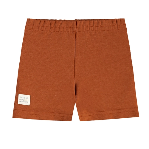 Conjunto Kamylus Infantil Bebê Masculino Manga Curta E Shorts Meia Malha P/G
