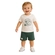 Conjunto Kamylus Infantil Bebê Masculino Manga Curta E Shorts Meia Malha P/G - OFF WHIT-OFF WHIT