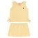 Conjunto Kamylus Feminino Infantil Regata E Shorts Malha Pique Trabalhada 1/3 - AMARELO-AMARELO