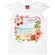Blusa Manga Curta Kyly Infantil Feminina Tropical Em Algodão 4/8 - 0001-BRANCO