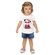 Blusa Manga Curta Kyly Infantil Feminina Pandinha Em Algodão 1/3 - 0001-BRANCO