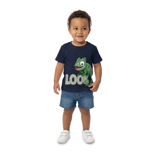 Camiseta Manga Curta Kyly Infantil Masculino Camaleão Em Algodão 1/3