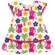 Vestido Manga Curta Kyly Infantil Feminino Gatinhos Em Algodão 1/3 - 0001-BRANCO