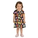 Vestido Manga Curta Kyly Infantil Feminino Gatinhos Em Algodão 1/3 - 6826-AZULMARINHO