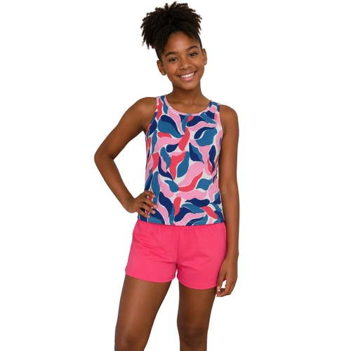 Conjunto Regata Kyly Juvenil Feminino Cores Variadas Com Short Em Cotton 10/16