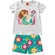 Conjunto Manga Curta Kyly Infantil Feminino Sereia Com Shorts Em Cotton 1/3 - 0467-MESCLAWHITE