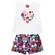 Conjunto Regata Kyly Infantil Feminino Casinhas Com Short Em Cotton 4/8 - 0001-BRANCO