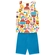 Conjunto Regata Kyly Infantil Feminino Com Bermuda Flores E Urbano Em Cotton 4/8 - 0452-OFFWHITE