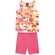 Conjunto Regata Kyly Infantil Feminino Com Bermuda Flores E Urbano Em Cotton 4/8 - 70173-VERDECANDY