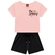 Conjunto Manga Curta Kyly Juvenil Feminino Com Short Florzinha Em Cotton 10/16 - 400045-ROSACHAMPAGNE