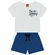 Conjunto Manga Curta Kyly Juvenil Feminino Com Short Florzinha Em Cotton 10/16 - 0467-MESCLAWHITE