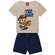 Conjunto Manga Curta Kyly Infantil Masculino Estampas Variadas Em Cotton 1/3 - 8553-AMENDOA