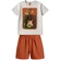 Conjunto Manga Curta Kyly Infantil Masculino Estampas Variadas Em Cotton 4/8 - 0467-MESCLAWHITE