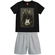 Conjunto Manga Curta Kyly Infantil Masculino Estampas Variadas Em Cotton 4/8 - 9010-PRETO