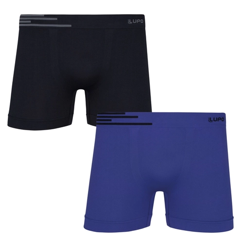 Kit 2 Cuecas Boxer Lupo Sem Costura Microfibra