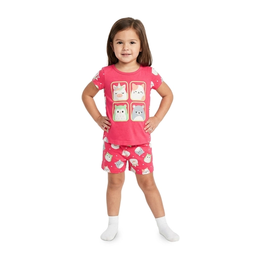 Pijama Manga Curta Kyly Infantil Feminino Bichinhos Em Algodão 4/8