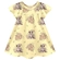 Vestido Manga Curta Milon Infantil Feminino Flores Em Cotton 1/3 - 2335-AMARELOCREME