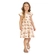 Vestido Manga Curta Milon Infantil Feminino Flores Em Cotton 4/8 - 8550-BEGEWHEY