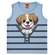 Camiseta Regata Kyly Infantil Masculino Cachorrinho Em Cotton 1/3 - 600017-AZULCASSIO