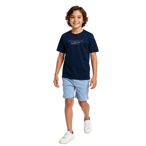 Camiseta Manga Curta Kyly Infantil Masculino Surfing Em Cotton 10/16