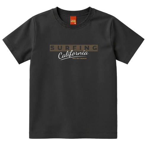 Camiseta Manga Curta Kyly Infantil Masculino Surfing Em Cotton 10/16