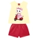 Conjunto Regata Kyly Infantil Feminino Com Shorts Garotinha Em Cotton 4/8 - 2335-AMARELOCREME