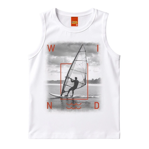 Camiseta Regata Juvenil Masculina Esporte Vela Em Cotton 10/16