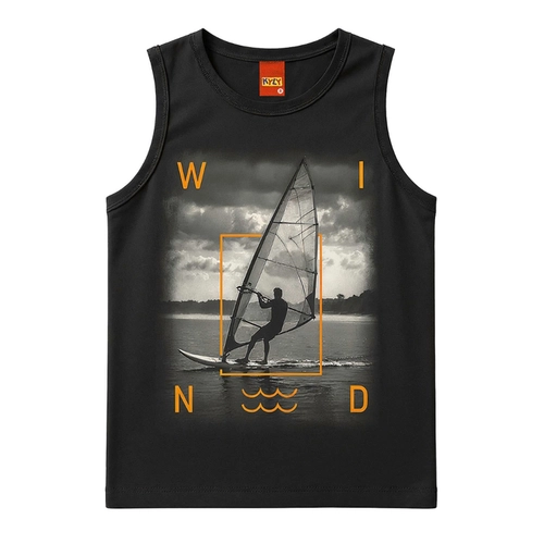 Camiseta Regata Juvenil Masculina Esporte Vela Em Cotton 10/16