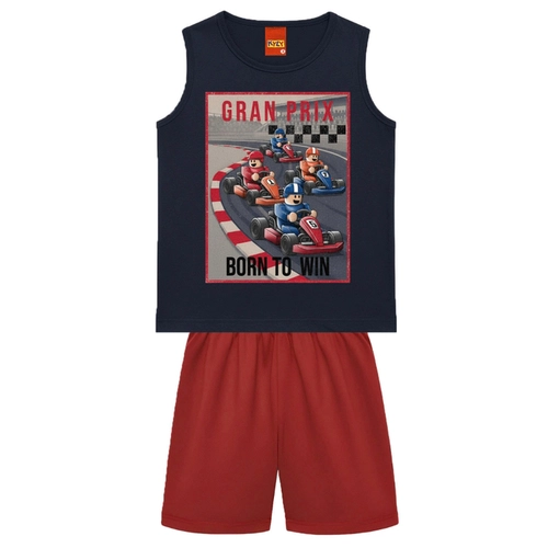 Conjunto Regata Kyly Infantil Masculino Estampa Maneira Em Cotton 4/8