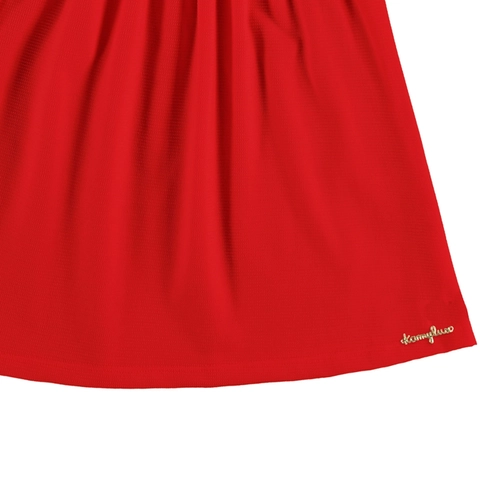Vestido Regata Kamylus Infantil Feminino Liso Com Babados Em Malha Pique Trabalhado 4/10
