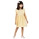 Vestido Regata Kamylus Infantil Feminino Liso Com Babados Em Malha Pique Trabalhado 4/10 - AMARELO SUAVE-AMARELO SUAVE