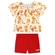 Conjunto Manga Curta Kamylus Baby Feminino Bichinhos Em Favinhos Pique P/G - marrom-marrom