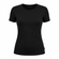 Blusa Manga Curta Lunender Adulto Feminino Em Malha - PRETO-PRETO