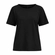 Blusa Manga Curta Lunender Adulto Feminino Marbella Em Viscose - PRETO-PRETO