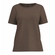 Blusa Manga Curta Lunender Adulto Feminino Marbella Em Viscose - MARROM COURO-MARROM COURO