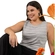 Blusa Regata Lunender Adulto Feminina Alça Grossa Canelada Em Malha Ribana - CINZA GLISTEN-CINZA GLISTEN
