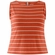 Blusa Regata Lunender Adulto Feminina Alça Grossa Canelada Em Malha Ribana - LARANJA TAURI-LARANJA TAURI