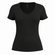 Blusa Manga Curta Lunender Adulto Feminina Canelada Em Viscose - PRETO-PRETO