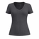 Blusa Manga Curta Lunender Adulto Feminina Canelada Em Viscose - CINZA NOTI-CINZA NOTI