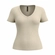 Blusa Manga Curta Lunender Adulto Feminina Canelada Em Viscose - BEGE WOOL-BEGE WOOL