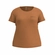 Blusa Manga Curta Lunender Adulto Feminino Malha Em Viscose - 019545-MARROM CAMMEL