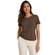 Blusa Manga Curta Lunender Adulto Feminino Malha Em Viscose - 007793-MARROM COURO