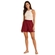 Bermuda Shorts Lunender Adulto Feminino Cintura Alta Malha Em Viscose - BORDO LICOR-BORDO LICOR