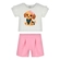 Conjunto Manga Curta Alakazoo! Infantil Feminino Com Shorts Bichinhos Em Algodão 1/3 - 000812-ROSA GRANADA