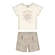 Conjunto Manga Curta Alakazoo! Juvenil Feminino Com Shorts Flor Em Cotton 12/16 - R7872P-FLOWERS BEGE