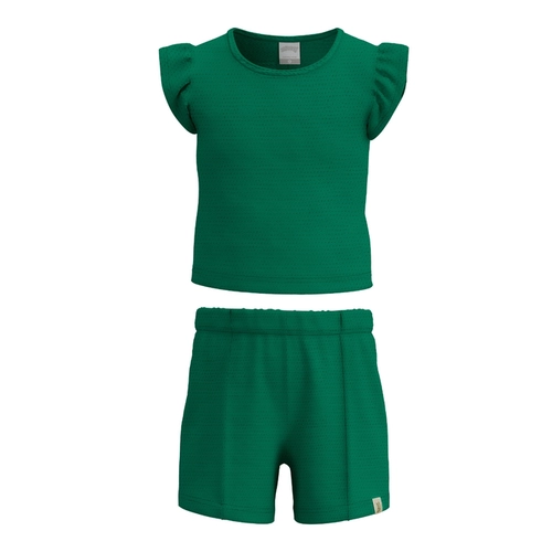Conjunto Regata Alakazoo! Juvenil Feminino Com Shorts Bolinhas Em Algodão 12/16