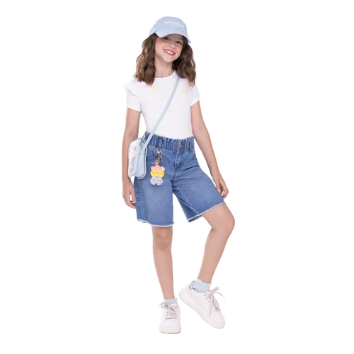 Blusa Manga Curta Alakazoo! Infantil Feminina Lacinhos Em Cotton 4/10