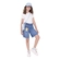 Blusa Manga Curta Alakazoo! Infantil Feminina Lacinhos Em Cotton 4/10 - 011015-BRANCO OFF WHITE
