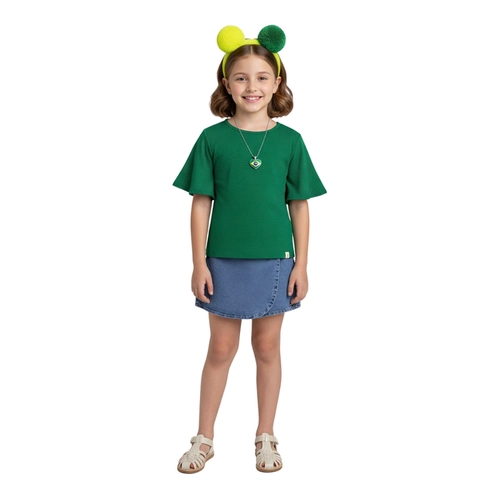 Blusa Manga Curta Alakazoo! Juvenil Feminina Malha Em Cotton 12/16
